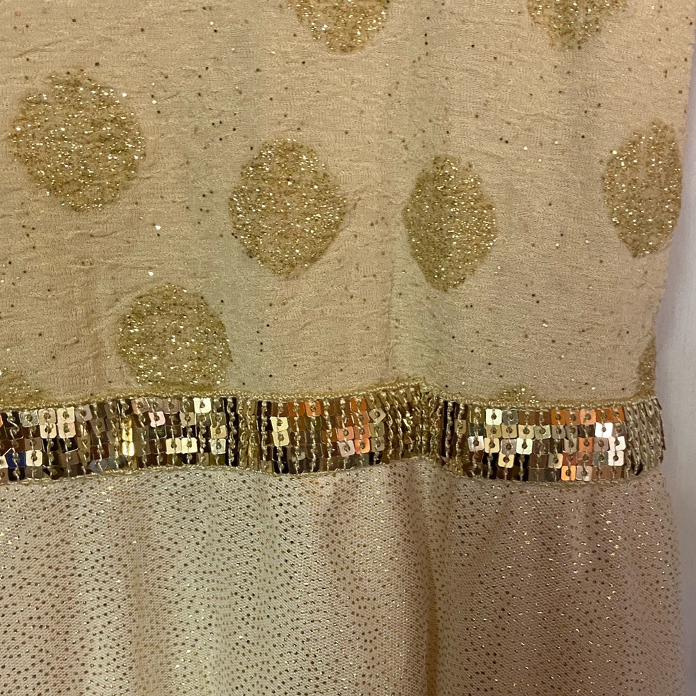 Wonder nation gold metallic holiday short sleeve Size xl 14 16 extra large - Picture 3 of 6